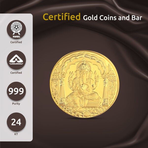 Lord Ganesh 24k(999) Gold Coin5