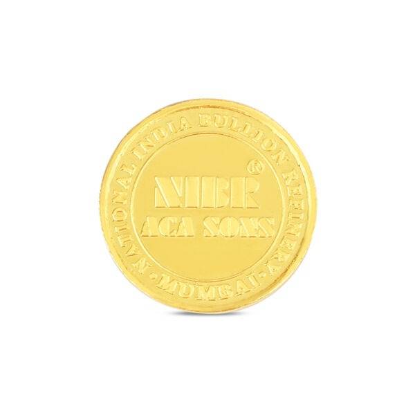 0.5gms Nibr999 24k Gold Coin backside