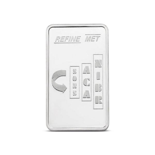 5gms NIBR999 24k Silver Bar backside