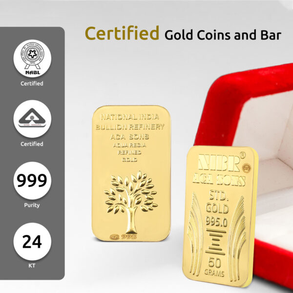 50gms Nibr995 24k Gold Bar 7