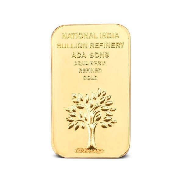 50gms Nibr999 24k Gold Bar backside