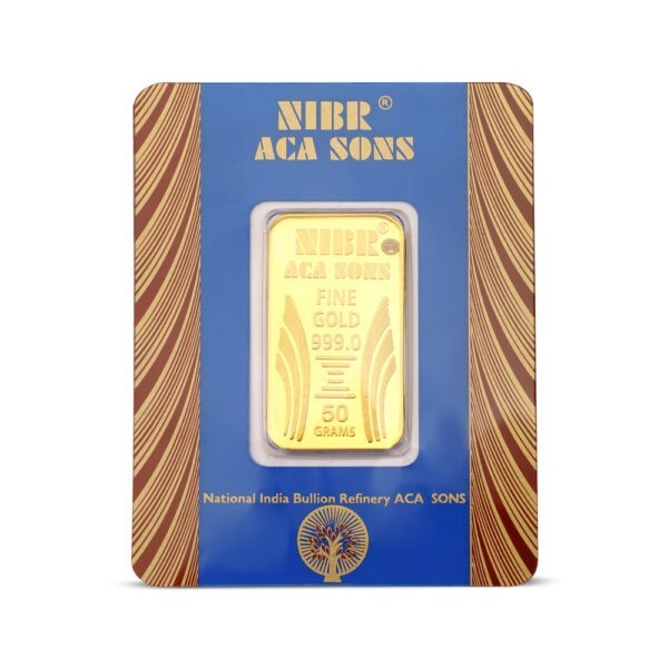 50gms Nibr999 24k Gold Bar 3