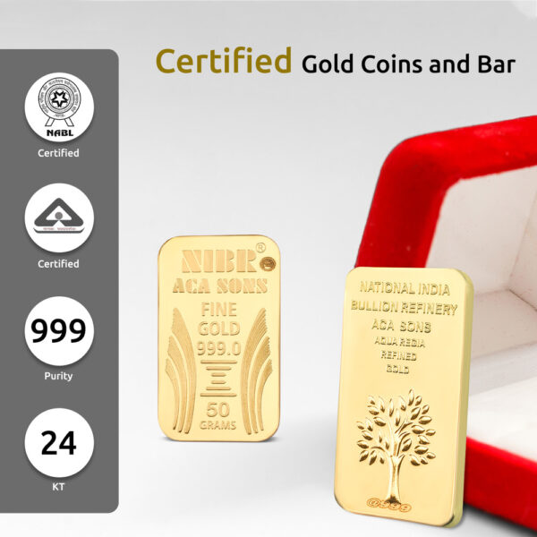 50gms Nibr999 24k Gold Bar 7