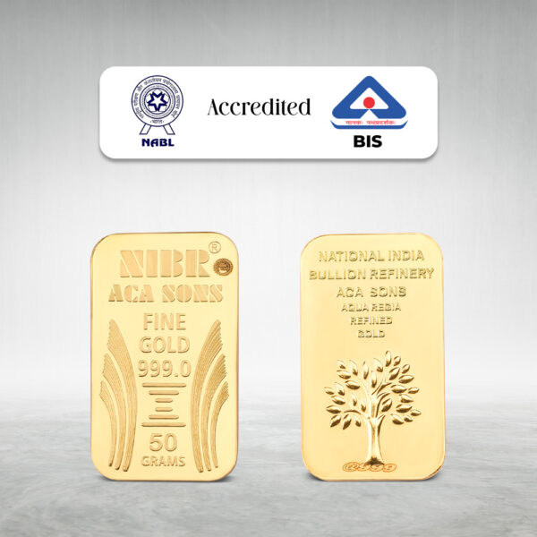 50gms Nibr999 24k Gold Bar 9