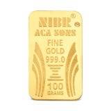 100gms Nibr999 24k Gold Bar