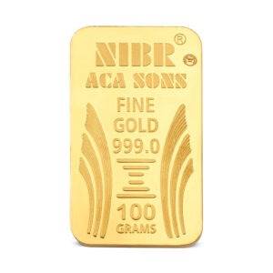 100gms Nibr999 24k Gold Bar