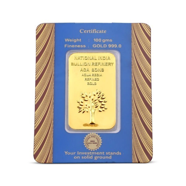 100gms Nibr999 24k Gold Bar 4