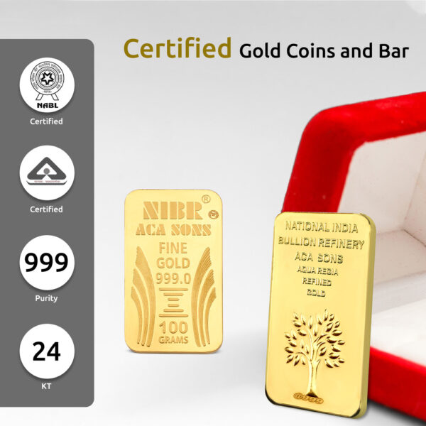 100gms Nibr999 24k Gold Bar 7